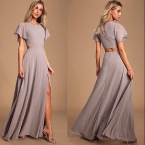 Lulu's Lavender Midi Dress